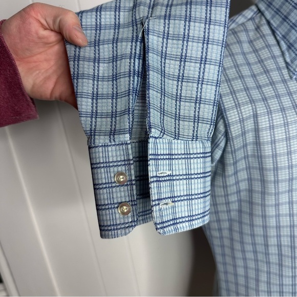 Vintage 70s K-Mart Blue Knit Retro Shirt - Picture 8 of 12